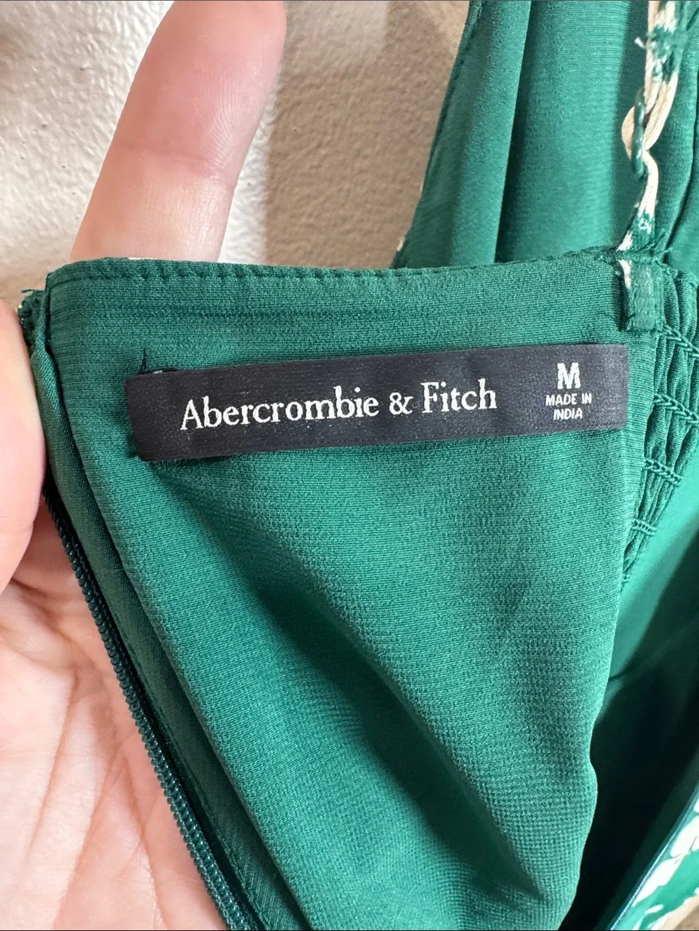 Abercrombie & Fitch floral maxi dress M satin formal tiered green cottagecore